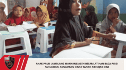 Anak Paud Lamblang Manyang Aceh Besar Latihan Baca Puisi Pahlawan, Tanamkan Cinta Tanah Air Sejak Dini