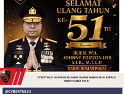 CyberTNI.id Ucapkan Selamat Ulang Tahun ke-51 kepada Kadivhumas Polri