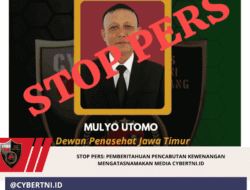 STOP PERS: Pemberitahuan Pencabutan Kewenangan Mengatasnamakan Media cyberTNI.id