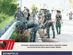 Ciptakan Lingkungan Bersih Dan Sehat, Prajurit Korem 142/Tatag Gelar Karya Bakti Jumat Bersih