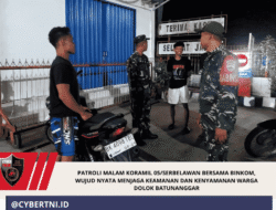 Patroli Malam Koramil 05/Serbelawan Bersama Binkom, Wujud Nyata Menjaga Keamanan dan Kenyamanan Warga Dolok Batunanggar