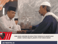 Kami Akan Lindungi Seluruh Etnis Tionghua di Jakarta,Gus Leman : Rupiah Anjlok,Jakarta Tetap Harus Aman!!