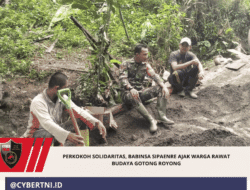 Perkokoh Solidaritas, Babinsa Sipaenre Ajak Warga Rawat Budaya Gotong Royong