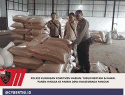 POLRES KUNINGAN KOMITMEN HARIAN: TURUN BERTANI & KAWAL PANEN HINGGA KE PABRIK DEMI SWASEMBADA PANGAN