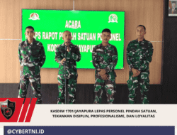 Kasdim 1701/Jayapura Lepas Personel Pindah Satuan, Tekankan Disiplin, Profesionalisme, dan Loyalitas