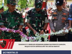 Dandim 0111/Bireuen Resmikan Jembatan Perintis Garuda, Wujud Nyata Kepedulian TNI untuk Rakyat