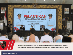 Melantik 10 KDAW, Bupati Jombang Warsubi Ingatkan Kades Jadi Energi Baru dan Jaga Kondusivitas Menuju Pilkades 2027