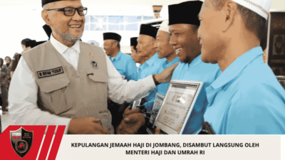 Kepulangan Jemaah Haji di Jombang, Disambut Langsung Oleh Menteri Haji dan Umrah RI