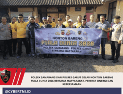 POLSEK SAMARANG DAN POLRES GARUT GELAR NONTON BARENG PIALA DUNIA 2026 BERSAMA MASYARAKAT, PERERAT SINERGI DAN KEBERSAMAAN