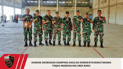Dandim Grobogan Dampingi Kasilog Korem/073/Makutarama Tinjau Marshaling Area Baru