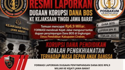 FORMASI Laporkan Dugaan Penyimpangan Dana BOS Rp6,9 Miliar ke Kejati Jawa Barat