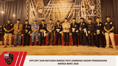DPP,DPC Dan Ratusan Warga PSHT Jombang hadiri Pengesahan Warga Baru 2026