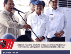 Presiden Prabowo Subianto kembali Komitmen Pemerintah untuk segera mewujudkan Swasembada Energi Nasional