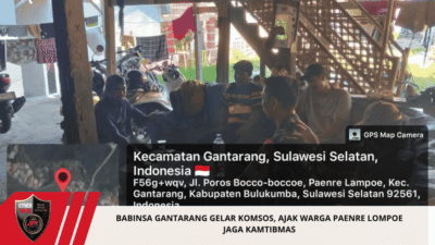 Babinsa Gantarang Gelar Komsos, Ajak Warga Paenre Lompoe Jaga Kamtibmas