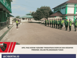 Apel Pagi Kodim 1629/SBD Tingkatkan Disiplin dan Kesiapan Personel dalam Pelaksanaan Tugas