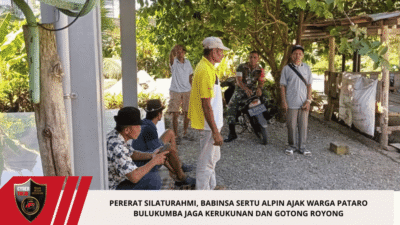 Pererat Silaturahmi, Babinsa Sertu Alpin Ajak Warga Pataro Bulukumba Jaga Kerukunan dan Gotong Royong