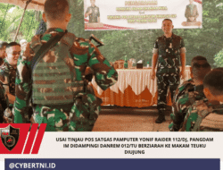 Usai Tinjau Pos Satgas Pamputer Yonif Raider 112/Dj, Pangdam IM Didampingi Danrem 012/TU Berziarah ke Makam Teuku Diujung