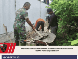Babinsa Dampingi Percepatan Pembangunan Koperasi Desa Merah Putih di Jambi Baru
