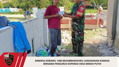BABINSA KORAMIL 1406-08/SABBANGPARU LAKSANAKAN KOMSOS BERSAMA PENGURUS KOPERASI DESA MERAH PUTIH