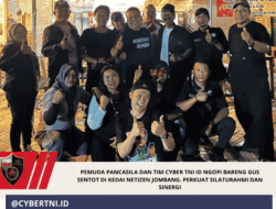 Pemuda Pancasila dan Tim CYBER TNI ID Ngopi Bareng Gus Sentot di Kedai Netizen Jombang Perkuat Silaturahmi dan Sinergi