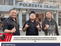 YAYASAN LEMBAGA BANTUAN HUKUM MACAN INDONESIA KIRIMKAN UCAPAN DAN BUNGA UNTUK MEMPERINGATI HARI BHAYANGKARA KE-80