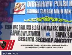 GRIB JAYA BLORA KEMBALI JADI SOROTAN, KARANGAN BUNGA DI POLSEK KEDUNGTUBAN PICU TANDA TANYA PUBLIK