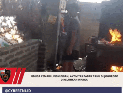 Diduga Cemari Lingkungan, Aktivitas Pabrik Tahu di Jogoroto Dikeluhkan Warga