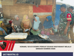 Koramil 1614-01/Dompu Perkuat Edukasi Masyarakat Melalui Gerakan Kambeke Anak