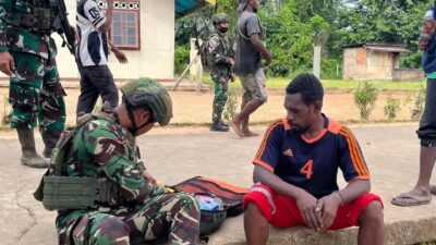 Yankes Keliling Satgas Yonif 123/Rajawali Perkuat Kepercayaan Masyarakat dan Dukung Pemerataan Layanan Kesehatan di Papua Selatan