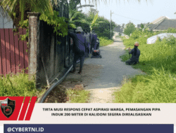 Tirta Musi Respons Cepat Aspirasi Warga, Pemasangan Pipa Induk 200 Meter di Kalidoni Segera Direalisasikan