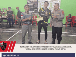 Turnamen Bulutangkis Kapolsek Cup Kuwarasan Berakhir, Warga Berharap Digelar Kembali Tahun Depan