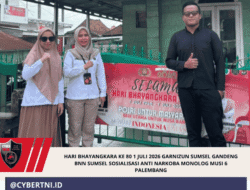 HARI BHAYANGKARA KE 80 1 JULI 2026 GARNIZUN SUMSEL GANDENG BNN SUMSEL SOSIALISASI ANTI NARKOBA MONOLOG MUSI 6 PALEMBANG