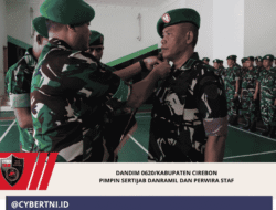 Dandim 0620/Kabupaten Cirebon Pimpin Sertijab Danramil dan Perwira Staf