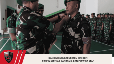 Dandim 0620/Kabupaten Cirebon Pimpin Sertijab Danramil dan Perwira Staf