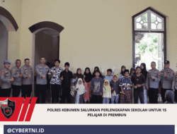 Polres Kebumen Salurkan Perlengkapan Sekolah untuk 15 Pelajar di Prembun