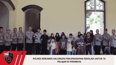 Polres Kebumen Salurkan Perlengkapan Sekolah untuk 15 Pelajar di Prembun