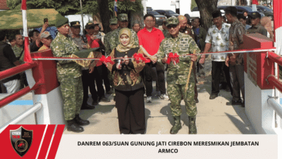 Danrem 063/Suan Gunung Jati Cirebon Meresmikan Jembatan Armco