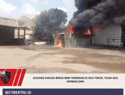 Gudang Diduga Berisi BBM Terbakar di OKU Timur, Tidak Ada Korban Jiwa