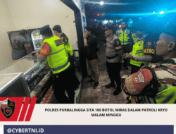 Polres Purbalingga Sita 100 Botol Miras dalam Patroli KRYD Malam Minggu