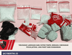 Terungkap, Jaringan Sabu Sistem Tempel Berhasil Dibongkar Polda Jateng, Lima Paket Sabu Diamankan