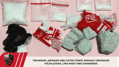 Terungkap, Jaringan Sabu Sistem Tempel Berhasil Dibongkar Polda Jateng, Lima Paket Sabu Diamankan