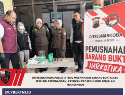 Ditresnarkoba Polda Jateng Musnahkan Barang Bukti Sabu Sebelum Persidangan, Pastikan Proses Hukum Berjalan Transparan