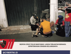 Respon Cepat Polisi Banyumas, Lansia Terlantar Berhasil Dipertemukan Dengan Keluarganya