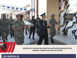 Kasdim 0721/Blora Beri Kejutan Hari Bhayangkara Ke-80, Perkuat Sinergi TNI-Polri di Blora
