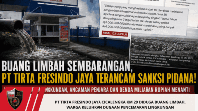 PT Tirta Fresindo Jaya Cicalengka KM 29 Diduga Buang Limbah, Warga Keluhkan Dugaan Pencemaran Lingkungan