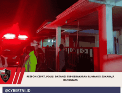 Respon Cepat, Polisi Datangi TKP Kebakaran Rumah Di Sokaraja Banyumas