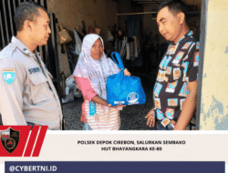 Polsek Depok Cirebon, Salurkan Sembako Hut Bhayangkara Ke-80