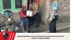Bhabinkamtibmas Polsek Padamara Salurkan Bantuan untuk Lansia di Karanggambas