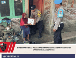Bhabinkamtibmas Polsek Padamara Salurkan Bantuan untuk Lansia di Karanggambas