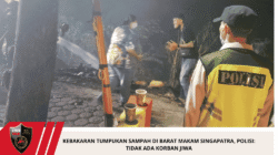 Kebakaran Tumpukan Sampah di Barat Makam Singapatra, Polisi: Tidak Ada Korban Jiwa
